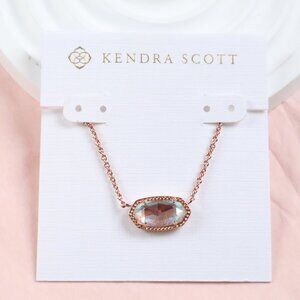 Kendra Scott - Elisa Dichroic Glass Necklace Rose Gold
